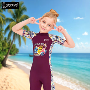 Cockatoo AD17 Swimming Costume For Kids Girl | One Piece Swimsuit For Girls