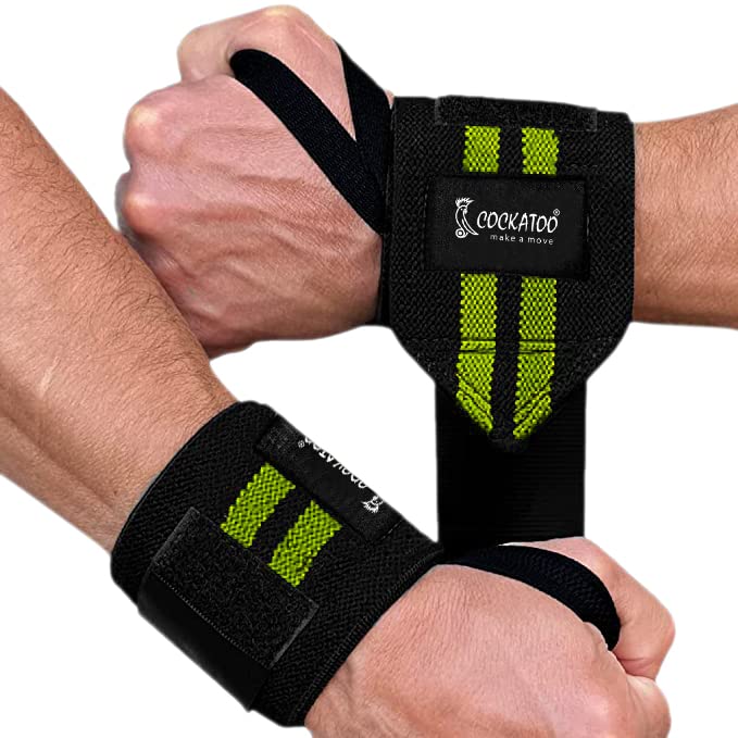 Cockatoo Eco-Trust Wrist Wraps| Wrist Supporter for Gym|Wrist Band for Men Gym & Women with Thumb, Length-18 Inch Width- 3 Inch (6 Month Warranty) (Blue)