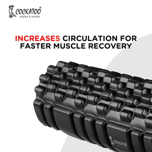 Cockatoo Imported GRIDD Foam Roller, Massage Therapists (Black)