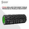 Cockatoo ECO High-Density Round Foam Roller for Exercise, Foam Roller for Tissue Massager, Muscle Massage and Myofascial Trigger Point Release, Length 33CM (6 Month Warranty) (Black-Green)