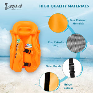 Cockatoo Swimming Life Jackets, Swimming Pool Life Jackets For Kids - detail shot