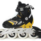 COCKATOO ABEC 7 Inline Adjustable Skates IS05 (90 mm Wheel) Black/Yellow (Large)