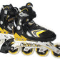 COCKATOO ABEC 7 Inline Adjustable Skates IS05 (90 mm Wheel) Black/Yellow (Large)