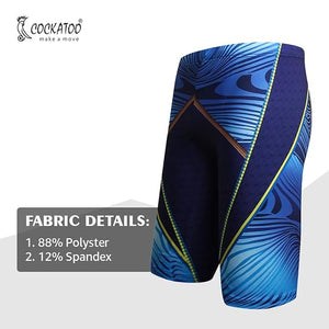 Zebra Print Swim Shorts for Men, Dry-Fit Active Wear Men, Blue, M&L