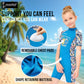 Cockatoo Swimming Costume For Girls| Half Knee Polyester Kids Swim Wear| Blue