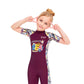 Cockatoo Swimming Costume For Girls| Half Knee Polyester Kids Swim Wear| Red