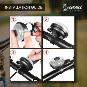 Cockatoo BB0 Lightweight Steel Bicycle Bell | Durable Bell for Cycle