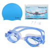 Cockatoo Basic Swimming Set| Swimming Set with Goggles, Earplugs, Nose pin for Men & Women - Blue
