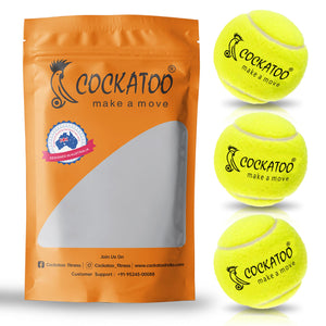 Cokatoo Tennis Ball Cricket Tennis Ball Light Tennis Ball for Cricket Tournament, Street Match Cricket Ball Tennis for Lawn Cricket Soft Tennis Balls (Pack of 3)