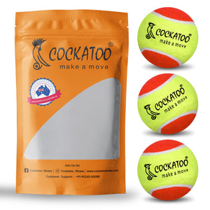 Cockatoo  Natural Rubber Synthetic Cricket Tennis Balls Pack of 6 (Heavy Weight)