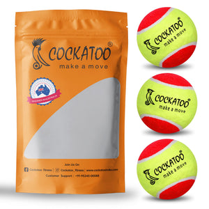 Cockatoo Natural Rubber Synthetic Cricket Tennis Balls - detail shot