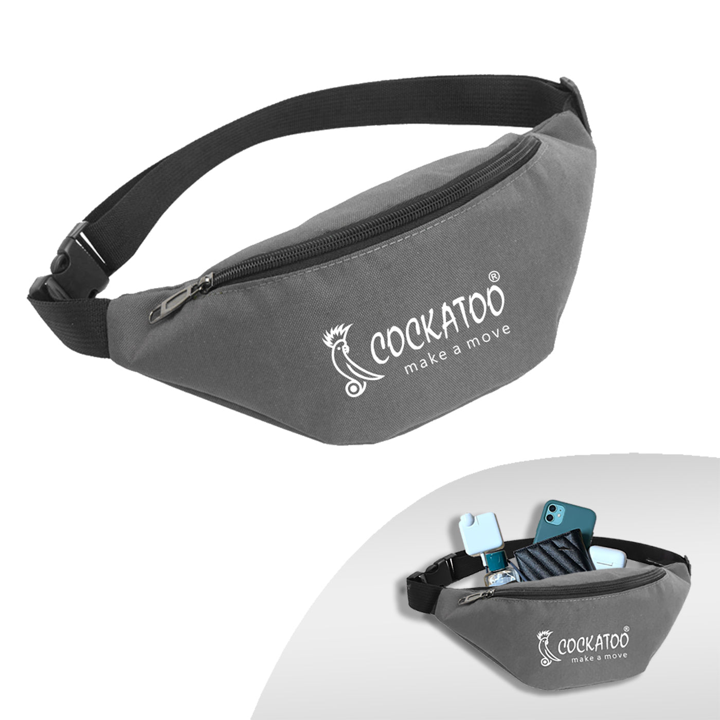 Cockatoo Waist Bag for Men & Women, Fanny Pack for Women (Buy 1 Get 1 Free)