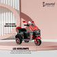 Cockatoo 2E-Cruise Rechargeable Electric Kids Bike, Kids Scooter Bike for 2 to 8 Years Boy Powered by 6V & 4.5 AH Battery for 4.5 Hr to 6Hr Ride, with Bluetooth Music & Other Safety Feature- Max 30 Kg