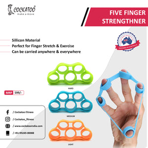 Five Finger Strengthener - Set of 3 (Light, Medium, Hard)