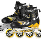 COCKATOO IS-05 Inline Adjustable Skates| ABEC 9 Bearing 90 mm Wheel | Yellow