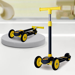 Cockatoo Rat & Cat Series Kick Scooter 3 to 10 Years | Kids Scooter with PVC Wheels & Rare Brakes| Black