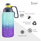 Cockatoo GB01-Gallon Gym Water Bottle for Workout| 2 Lt Sipper Bottle for Adults & Kids| Purple