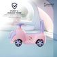 Cockatoo-Kids Baby Bunny Swing Car for Kids | With LED Lights, Music | 1-3 Years| Upto 25kg-Pink