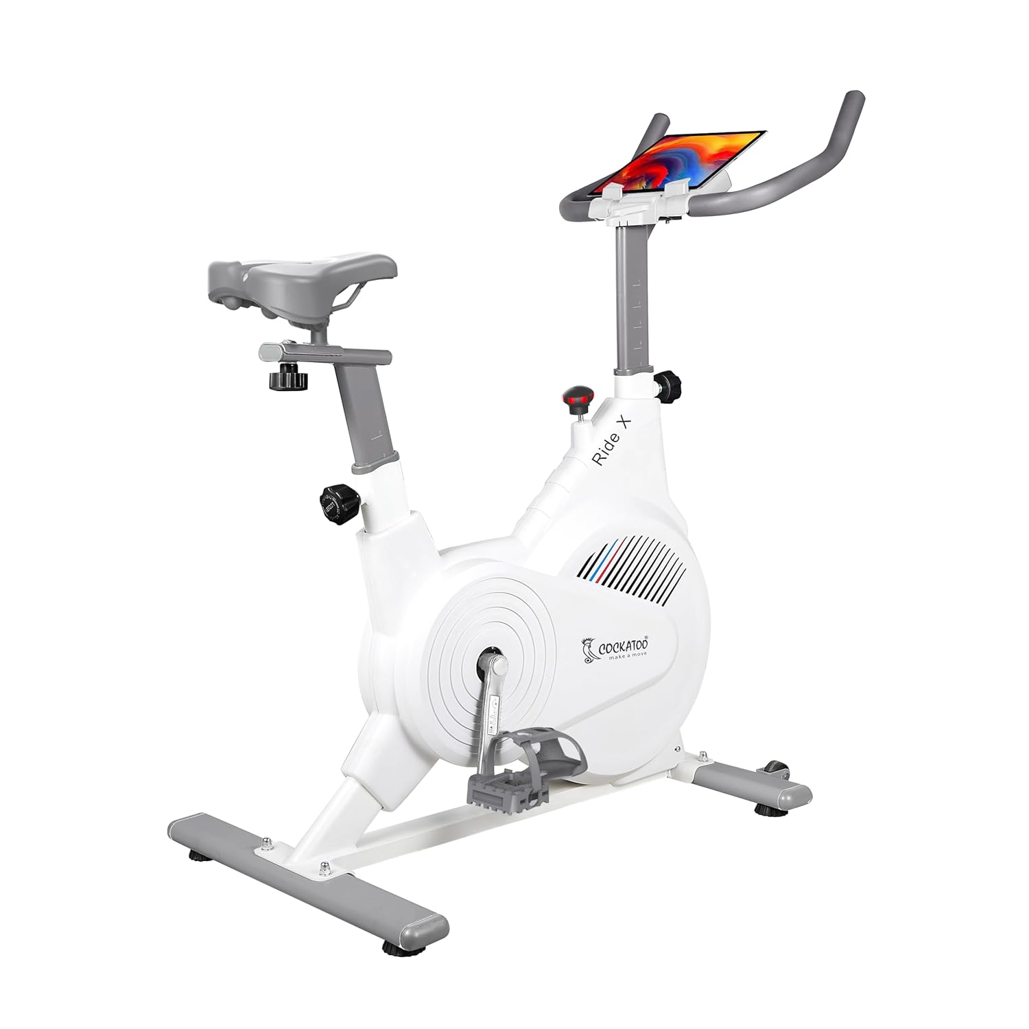 Cockatoo Ride-X 7Kg Fly Wheel Spin Bike | Adjustable Resistance for Ho