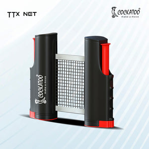 Cockatoo Table Tennis Adjustable Net| Spin Fit TT Net with Box -Red