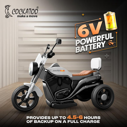 Cockatoo 5E Cruise Rechargeable Electric Kids Bike | for 1-5 Yrs | with Music & LED lights