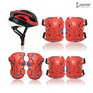 Cockatoo Protective Gear Set 1.0 | Helmet,Knee,Elbow,Wrist Guard | Safety Kit for Skateboarding