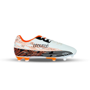 Cockatoo FS01 White and Orange Football Shoes| Tested with over 1 lakh kick| Unisex Football Shoes