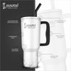 Cockatoo Stainless Steel Double Insulated Tumbler | With 2 Brush, 2 Steel Straw, 2 Straw Pipe - White