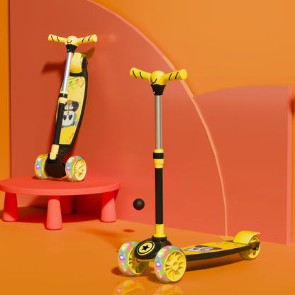 Cockatoo Rocket Ranger LED Scooter for Kids 3 - 12 Years | Scooter With 40MM Led Lights | 4 Adjustable Height Scooter |Up To 50 Kg Weight Capacity