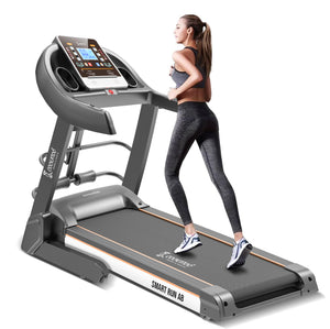 Cockatoo SmartRun A8 6HP Peak | Auto Incline Treadmill | Foldable with Massager| Noiseless Motor| Speed16 Km/Hr | Max Weight130 Kg