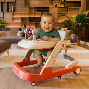 Cockatoo First Move 3-in-1 Baby Walker| Activity Walker with Musical Toy Tray & Light, Lockable Wheels|Foldable