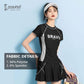 Blue Printed Gym wear for women workout set, Activewear women sports and Swimming costume or fitness wear