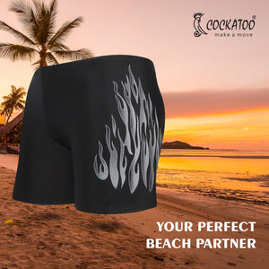 Cockatoo Printed Light Weight Dri-Fit Active Wear Shorts For Men, - detail shot