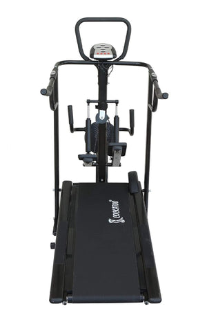 Cockatoo CMT02 Black Manual Home Treadmill | Manual Incline| Max User Weight 120 Kg| 4 Target Mode
