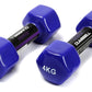 Cockatoo Unisex Metal Integrated PVC Vinyl Dumbbell | Pack of Two | Green PVC Dumbbells