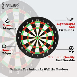 Cockatoo Premium Magnetic Dartboard Game Set with Soft Darts - detail shot