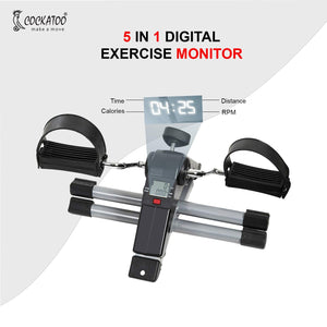 Cockatoo Step-Flex Pedal Exerciser| Digital Display, Adjustable Resistance| Exercise Cycle for Home with Non-Slip Feet