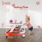 Cockatoo First Move 3-in-1 Baby Walker| Activity Walker with Musical Toy Tray & Light, Lockable Wheels|Foldable