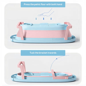 Cockatoo-Kids DripDrop, Foldable Baby Bath Tub| With Temperature Meter| Pillow & Soap Box