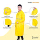 Cockatoo RNCT-02 Oxford Material Rain Coat| Overcoat Raincoat for Men & Women|Yellow