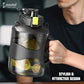 Cockatoo 2.2L Glossy Gallon Gym Bottle for Adults | Gallon Gym Bottle with Free Cleaner for Gym and Sports- Black