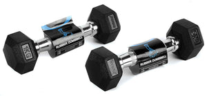 Cockatoo 1-35 Kg |Rubber Coated Professional Hex Dumbbells| Pack of Two