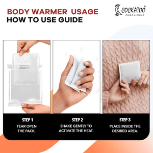 Cockatoo Combo Warmer Pack Of 30| Hand, Body, Foot Warmer | 10 Pieces Each