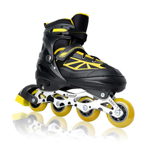 Cockatoo Urban Flow Adjustable 4-Wheel Inline Quad Roller Skates|64mm, Size-S