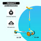 Cockatoo Jungle Jet Kick Scooter| Kids 3-12 Yrs With 36MM PP+PU Wheel | 4 Adjustable Height Scooter