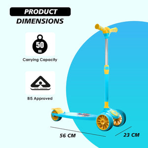 Cockatoo Jungle Jet Kick Scooter| Kids 3-12 Yrs With 36MM PP+PU Wheel | 4 Adjustable Height Scooter