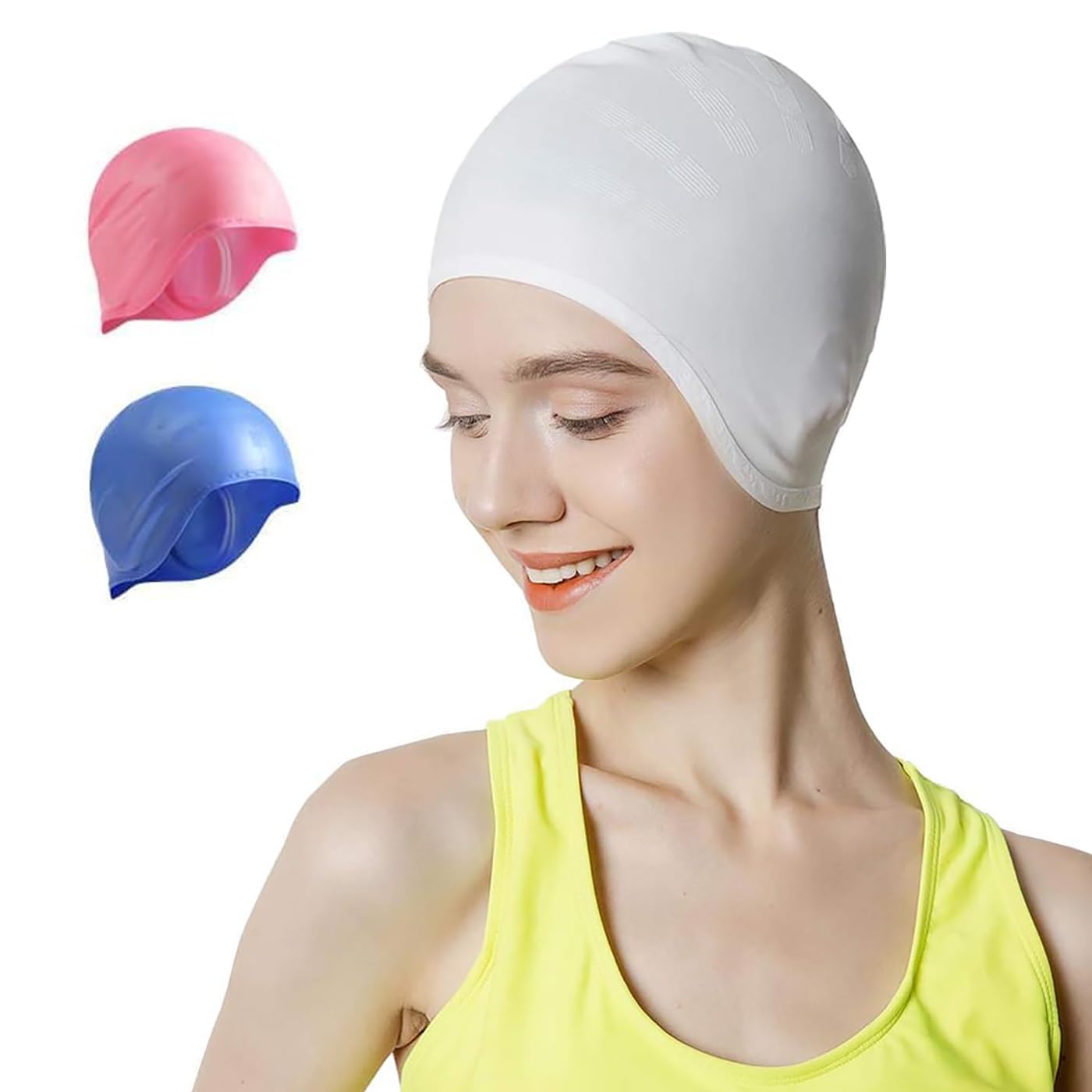 Cockatoo Long Swimming Cap | Swimming Cap For Men & Women| Rubber Swim