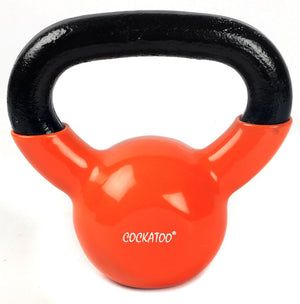 Cockatoo Vinyl Kettlebell - Versatile and Durable Workout Companion - detail shot