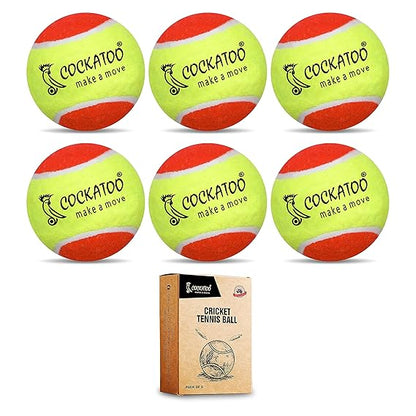 Cokatoo Tennis Ball |Cricket Ball| Light Ball for Cricket Tournament| Pack Of 6
