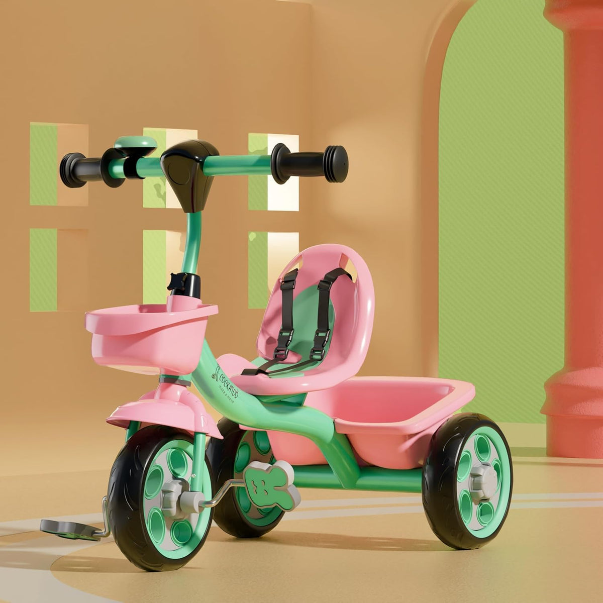 Cockatoo Mini Cruise- Galaxy Ride Pink Tricycle for Kids 2-5 Years,